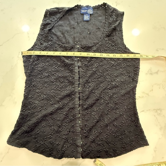 Venezia Jeans Size 14/16 Black Lace Sleeveless Corset Tank Top - Goth Plus Size - Picture 7 of 7